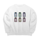 麦畑のお守り六種 Big Crew Neck Sweatshirt