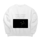 mapechiの黒猫　暗闇の先には必ず光がある。 Big Crew Neck Sweatshirt