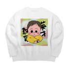 panda_no_kodomoの英才教育 Big Crew Neck Sweatshirt