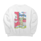 神田森莉ショップの歯磨きくまちゃん Big Crew Neck Sweatshirt