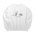 へいわなあにまるずshopのカンガルーとはりもぐら〜入れてくれる？〜 Big Crew Neck Sweatshirt