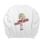 終身名誉かわいい担当の平成レトロアニメ風01 Big Crew Neck Sweatshirt