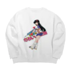 終身名誉かわいい担当の平成レトロアニメ風02 Big Crew Neck Sweatshirt