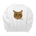 猫カフェ ぶぅたんグッズショップの絵文字マビくん Big Crew Neck Sweatshirt