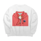 ごまーみんのパーカーでぬくぬくモルモット Big Crew Neck Sweatshirt