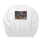 縷◈MADE◈紅の浮世絵を着る！① Big Crew Neck Sweatshirt