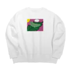 カニパンの早くサナギになりたいな〜 Big Crew Neck Sweatshirt