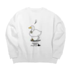 U0のはみ出るアヒル「ティーカップ」 Big Crew Neck Sweatshirt