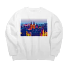 GALLERY misutawoのチェコ プラハの朝 Big Crew Neck Sweatshirt