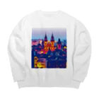 GALLERY misutawoのチェコ プラハの朝 Big Crew Neck Sweatshirt