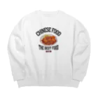 メシテロタイプ（飯テロTシャツブランド）のエビチリ（虾辣椒）（ビンテージ風） Big Crew Neck Sweatshirt