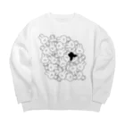 こつｗのおみせの量産うさぎ 量産 Big Crew Neck Sweatshirt