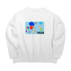 SHIHO NO WAのせかいちず.ドット Big Crew Neck Sweatshirt