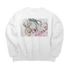 Pointillism loveの春の妖精 Big Crew Neck Sweatshirt