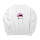 鶏肉のどうでも良くなるうさぎ Big Crew Neck Sweatshirt