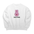 世界平和の世界平和うさぎ Big Crew Neck Sweatshirt