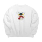 rurugirlのdrummerメガネ君 Big Crew Neck Sweatshirt