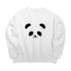 らくがきクオリティのふわふわパンダ Big Crew Neck Sweatshirt