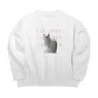 自己満足ランドのcat girls Big Crew Neck Sweatshirt