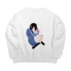 しのみやの天使のしのちゃん Big Crew Neck Sweatshirt