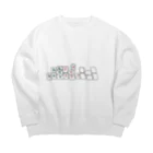 猫食パンのハイパー大三元 Big Crew Neck Sweatshirt