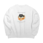 しょっぷ　かわゆきのはこいり　わんこ　くろしばーじょん Big Crew Neck Sweatshirt