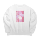 ピンク髪人間、それ以外ものないしょのピンク髪天使 Big Crew Neck Sweatshirt