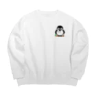 イラスト MONYAAT のワンポイント　ぶわっとな スズメがちゅん02 Big Crew Neck Sweatshirt
