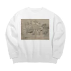 メディア木龍・谷崎潤一郎研究のつぶやきグッズのお店の夢応の鯉魚L Big Crew Neck Sweatshirt