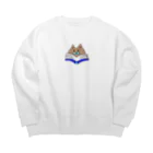 ほとねこの里のほんのむしねこ Big Crew Neck Sweatshirt