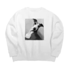 -shizuka-のイタグレ〈モノクロver〉 Big Crew Neck Sweatshirt