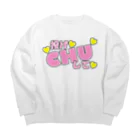 クソデカ感情サポーターの求：投げKISS Big Crew Neck Sweatshirt