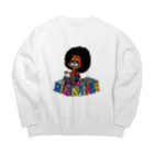 Posagodardy  ポサゴダルディのAfro Kun   Big Crew Neck Sweatshirt