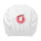 marshmallowのにゃんころ Big Crew Neck Sweatshirt