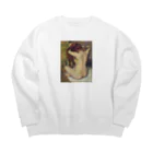 Masterpieceのエドガー・ドガ 　/　彼女の髪をとかす女性　Woman Combing Her Hair ca. 1888–90 Big Crew Neck Sweatshirt