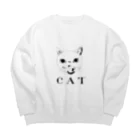 はっぴゃくまんの大CAT Big Crew Neck Sweatshirt