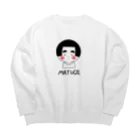 potetoaiのまゆげちゃん Big Crew Neck Sweatshirt