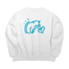 Cleavageの日本式双晶つんつんネコちゃーん Big Crew Neck Sweatshirt