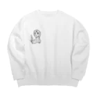 もちもちショップのひとりになってしまった　あしひと Big Crew Neck Sweatshirt