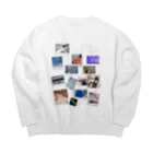 𝙈𝙊𝙈𝙊'𝙨 𝙎𝙝𝙤𝙥のMOMOとコラージュ Big Crew Neck Sweatshirt