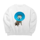 poopoの手術がんばったおりこうイッヌ Big Crew Neck Sweatshirt