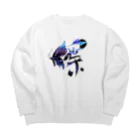 Kanji(感じ)るartの漢字アート(蝶)紋様🦋 Big Crew Neck Sweatshirt