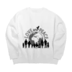 insparation｡   --- ｲﾝｽﾋﾟﾚｰｼｮﾝ｡のLOVE and PEACE Big Crew Neck Sweatshirt