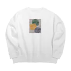 noe_to_meg (ノエとめぐ)の北欧テキスタイル風【縦A 】× golden retriever Big Crew Neck Sweatshirt