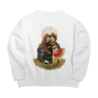 TAATUUSの童子 Big Crew Neck Sweatshirt