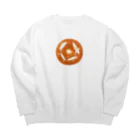 とことこ(パンの人)のプレッツェルベーグルさん Big Crew Neck Sweatshirt