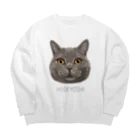 みきぞーん｜保護猫 ミッキー画伯と肉球とおともだちのhideyoshi Big Crew Neck Sweatshirt