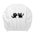 智叉猫のINUNEKOしろいろ Big Crew Neck Sweatshirt