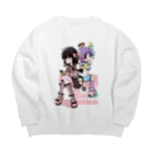 tachikawaのお菓子 Big Crew Neck Sweatshirt