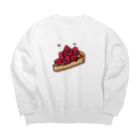 ごはんくんと仲間たちのいちごタルト Big Crew Neck Sweatshirt